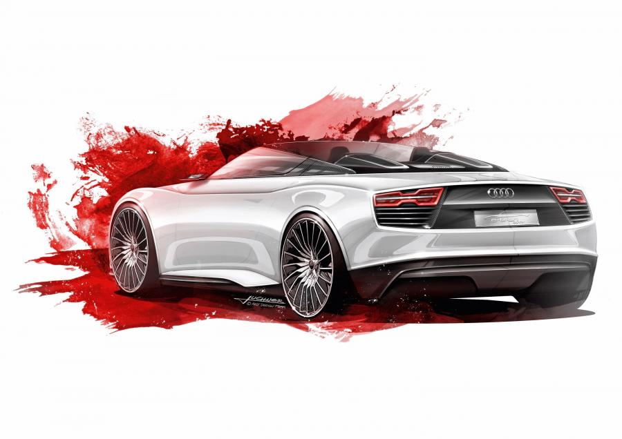 Эскиз Audi e-Tron Spyder Concept 2010 года  (фото 46 из 105)